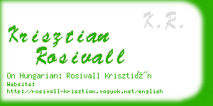 krisztian rosivall business card